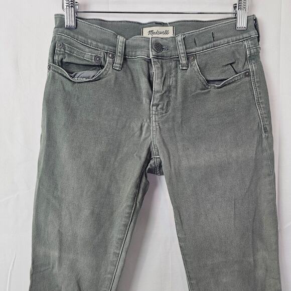 Madewell Jeans Womans 25 Olive Green Skinny Skinny Denim Pant Jeggings 26x27 - Picture 2 of 11